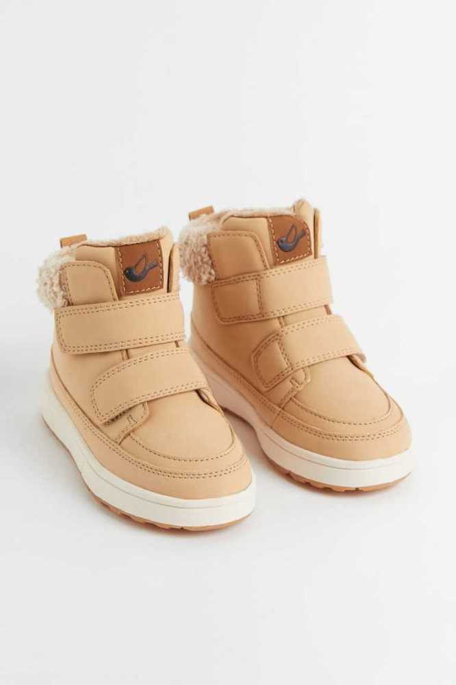 H&M Warm-lined High Kinder Beige | 0254-NGPZU