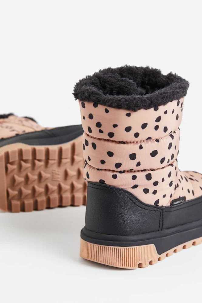 H&M Warm-lined Wasserdichte Stiefel Kinder Rosa Leopard | 9468-JFXYD