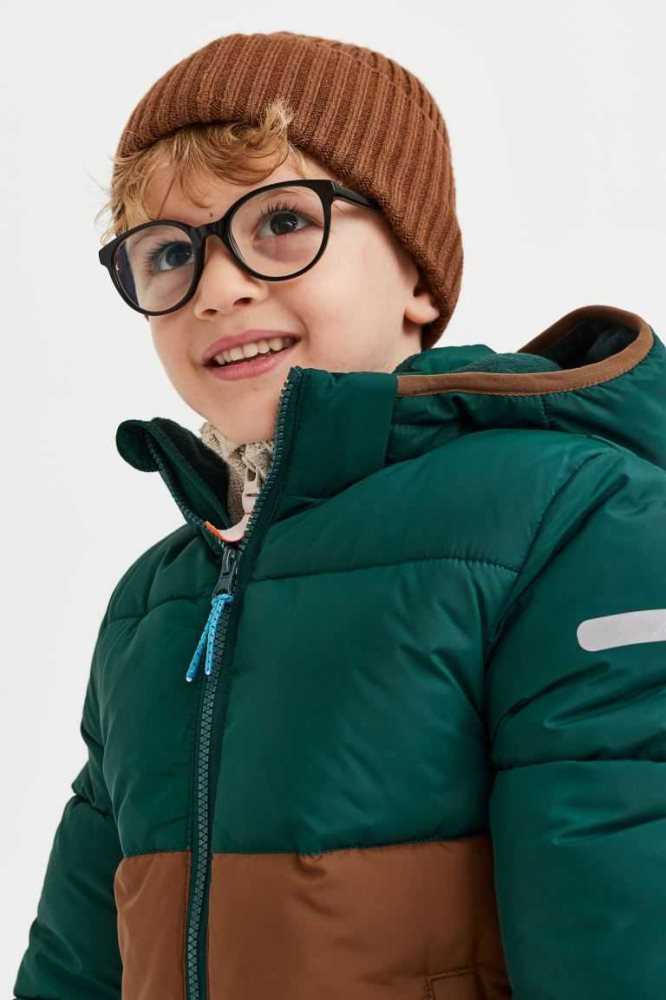 H&M Wasser-repellent Jacket Oberbekleidung Kinder Dunkelgrün | 2914-RDTYM