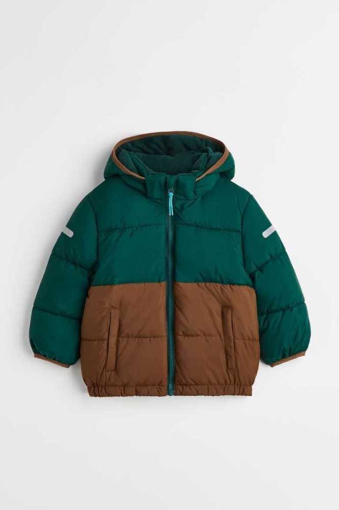 H&M Wasser-repellent Jacket Oberbekleidung Kinder Dunkelgrün | 2914-RDTYM