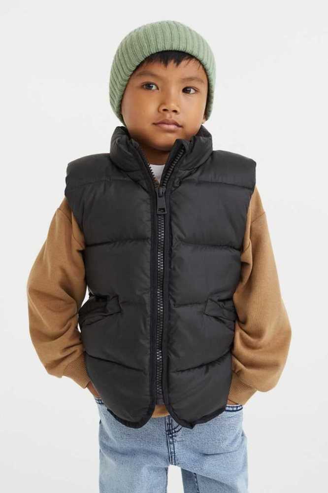 H&M Wasser-repellent Puffer Vest Oberbekleidung Kinder Braun | 1527-ZDYXA