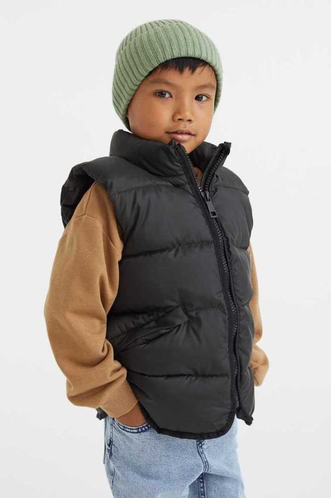 H&M Wasser-repellent Puffer Vest Oberbekleidung Kinder Braun | 1527-ZDYXA