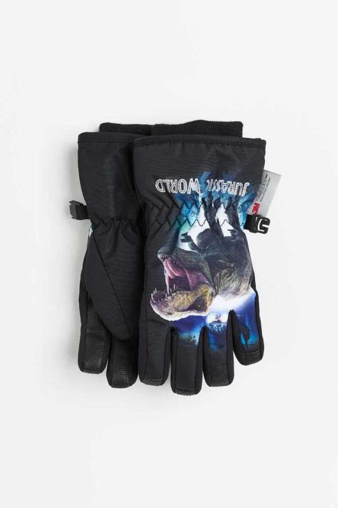 H&M Wasser-repellent Ski Gloves Oberbekleidung Kinder Grau | 9854-JIQUX