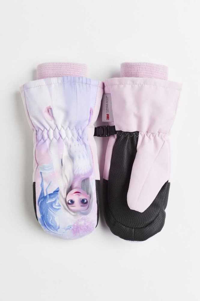 H&M Wasser-repellent Ski Mittens Oberbekleidung Kinder Dunkelrot | 8013-INTGK