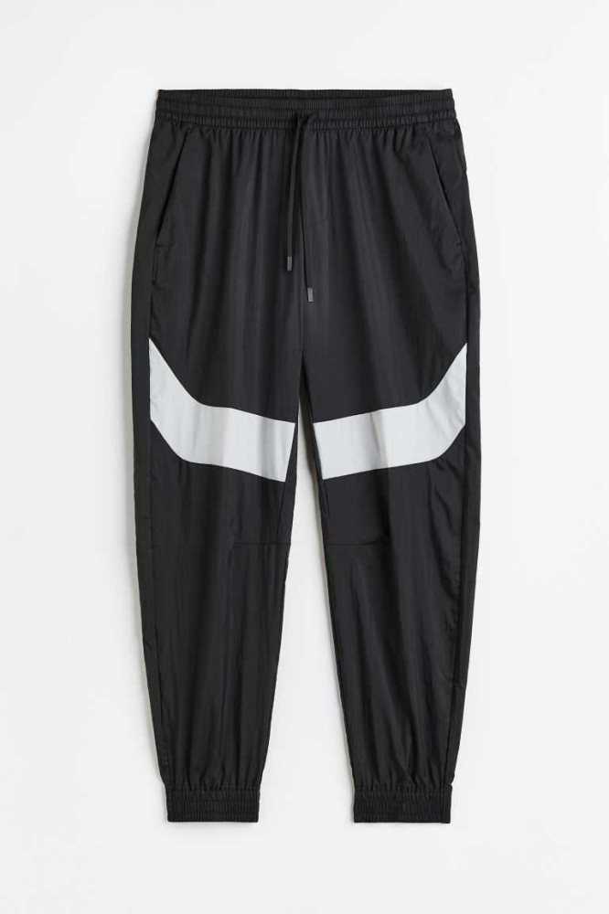 H&M Wasser-repellent Track Pants Sportbekleidung Herren Schwarz Hellgrau | 6537-BEMDU