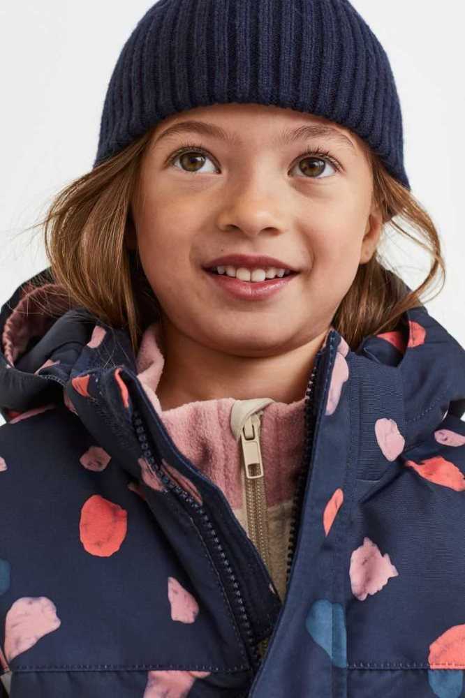 H&M Wasser-resistant Gepolstert Jacket Oberbekleidung Kinder Navy Blau | 3609-EADWR