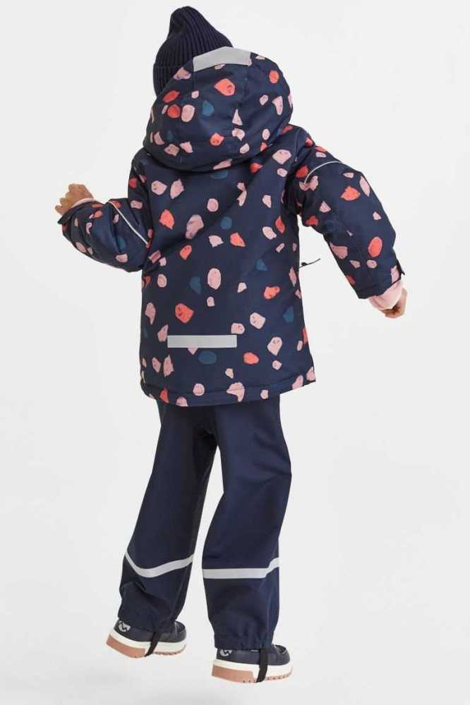 H&M Wasser-resistant Gepolstert Jacket Oberbekleidung Kinder Navy Blau | 3609-EADWR