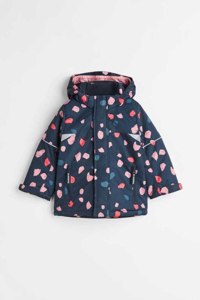 H&M Wasser-resistant Gepolstert Jacket Oberbekleidung Kinder Navy Blau | 3609-EADWR