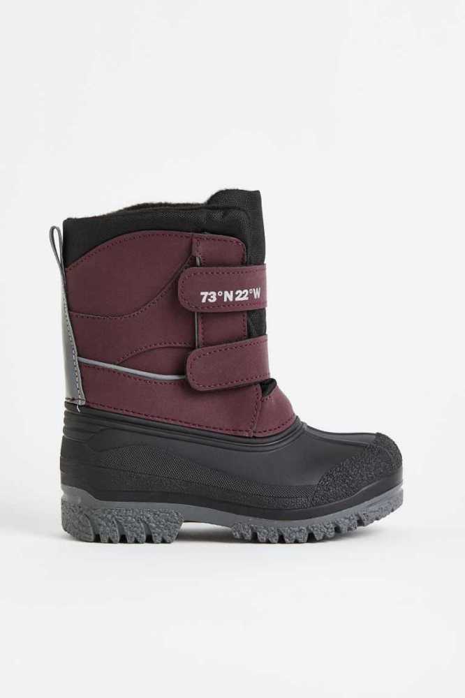 H&M Wasserdichte Winter Stiefel Kinder Schwarz | 7138-BUXTP