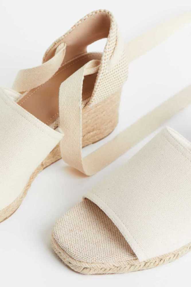 H&M Wedge-heel Espadrilles Sandalen Damen Beige | 7854-QIMEV