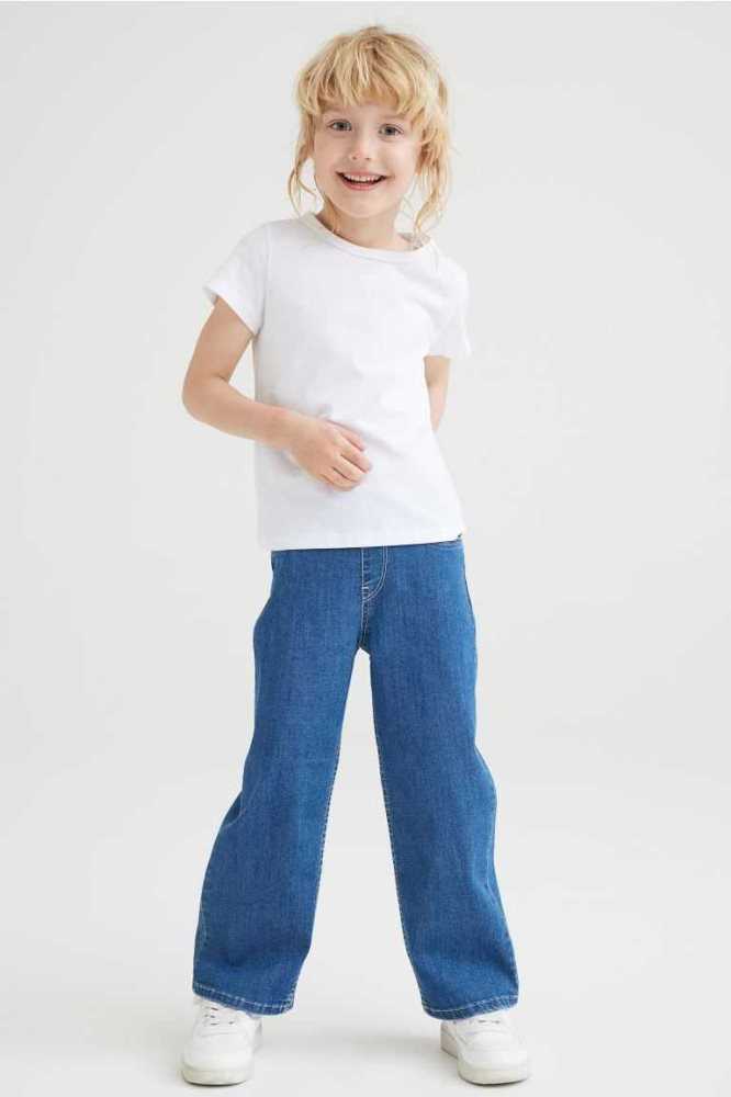 H&M Weite Fit Jeans Kinder Blau | 4173-DZHKU