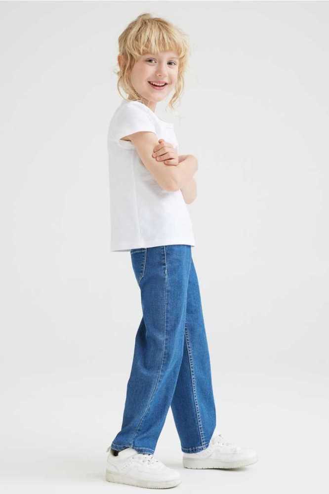 H&M Weite Fit Jeans Kinder Blau | 4173-DZHKU