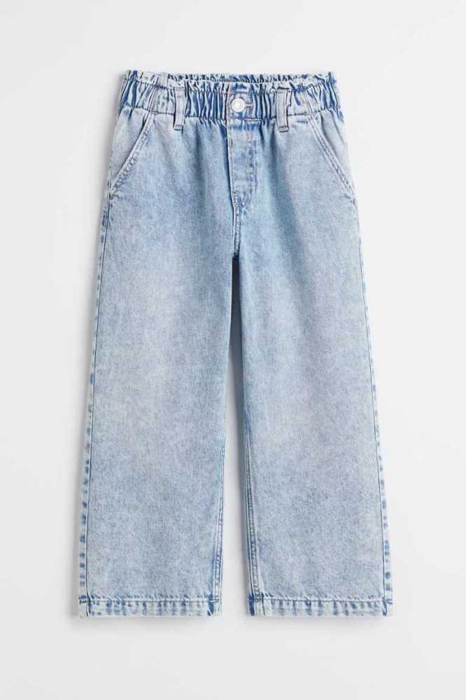 H&M Weite Fit Jeans Kinder Hellblau | 4385-PGFBA