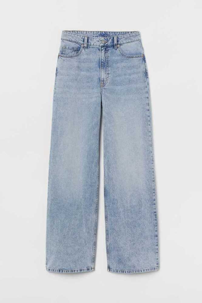 H&M Weite High Jeans Damen Blau | 2798-IYZOK