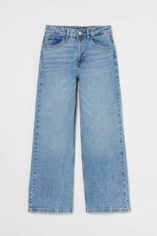 H&M Weite High Jeans Kinder Blau | 7263-SMWAE