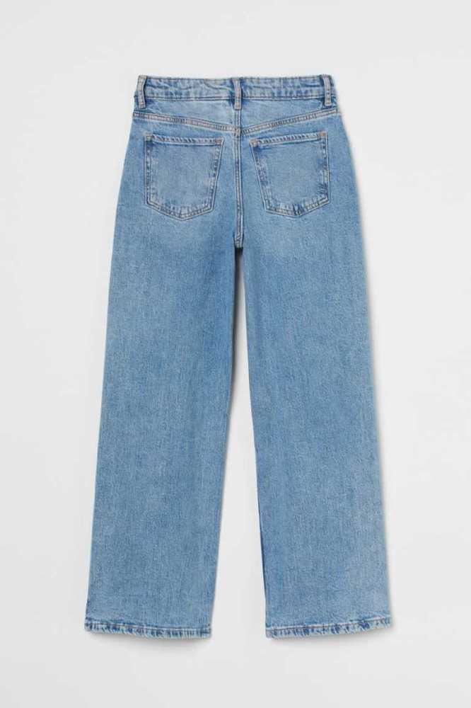 H&M Weite High Jeans Kinder Blau | 7263-SMWAE