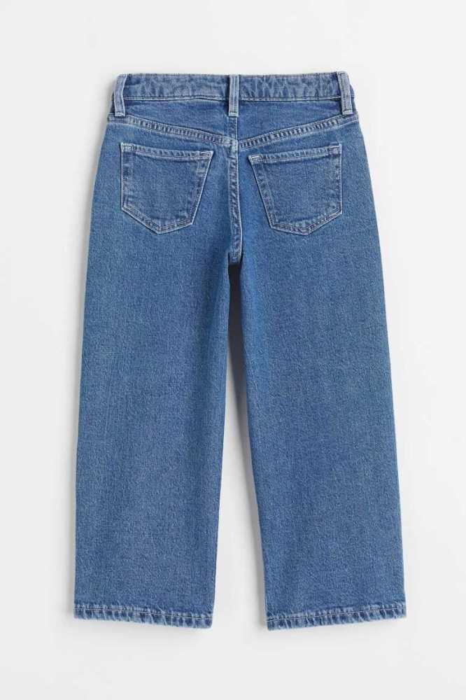 H&M Weite Leg Jeans Kinder Blau | 0283-YEHAQ