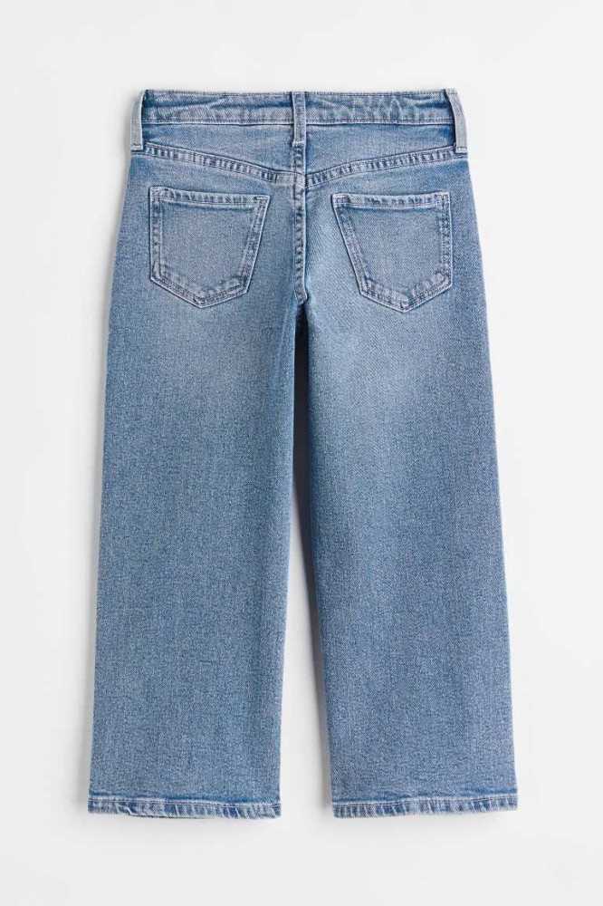 H&M Weite Leg Jeans Kinder Blau | 9015-DPLRI