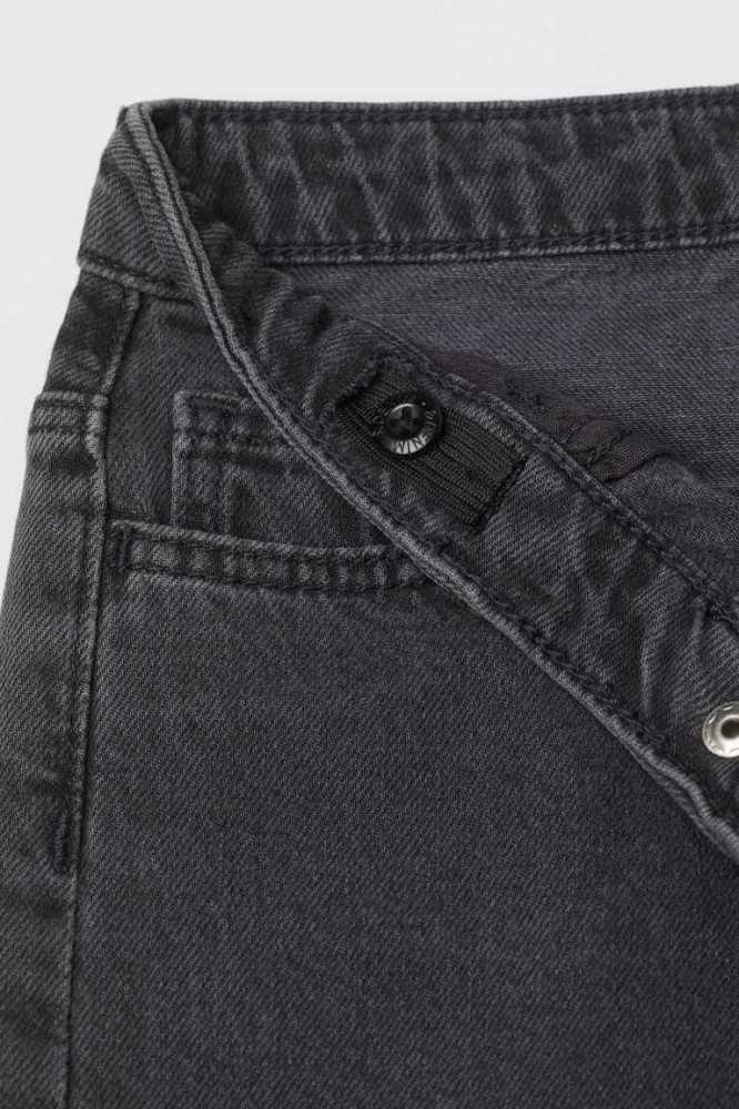 H&M Weite Leg Jeans Kinder Schwarz Dunkelgrau | 3578-AYLMV