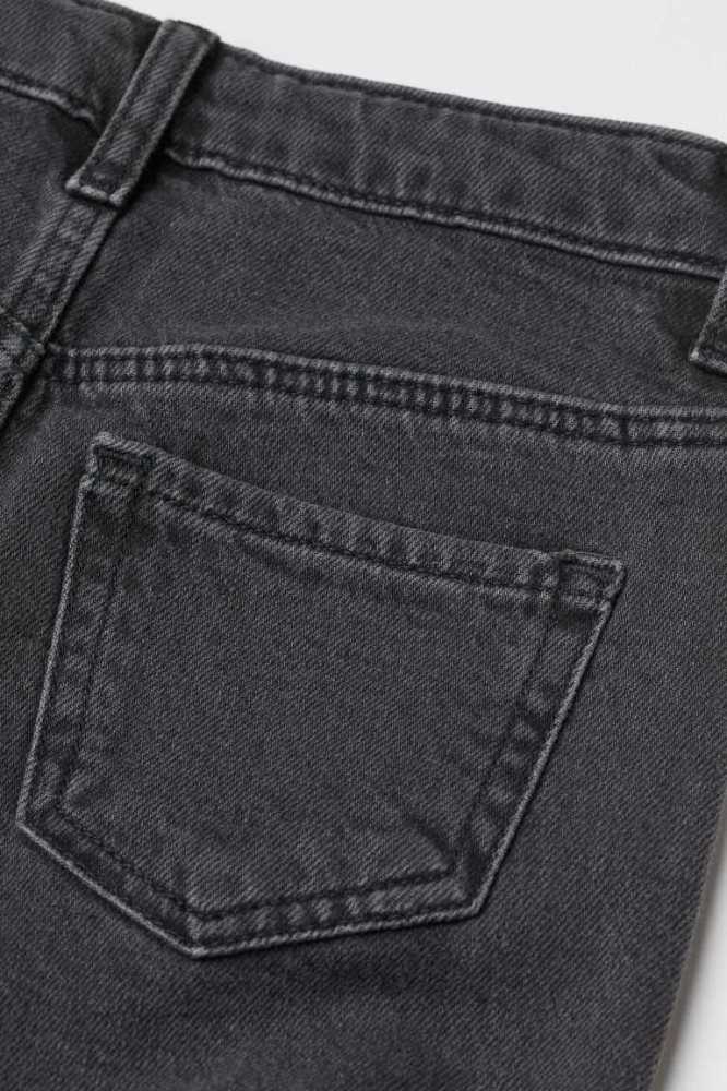 H&M Weite Leg Jeans Kinder Schwarz Dunkelgrau | 3578-AYLMV