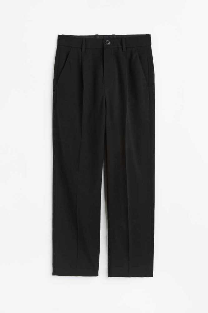 H&M Weite-leg Hose Kinder Schwarz | 5716-LUWRN