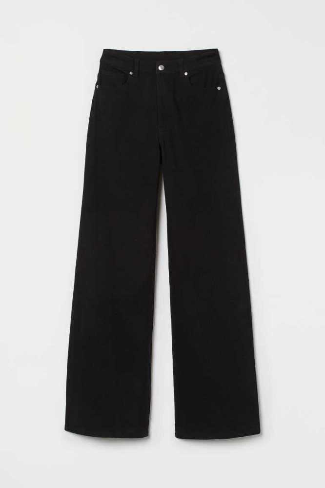 H&M Weite-leg Twill Hose Damen Lila | 3760-NVEJQ