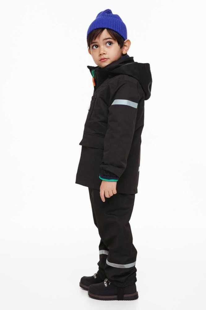 H&M Wind/waterproof Rain Pants Oberbekleidung Kinder Schwarz | 9345-WMLQG