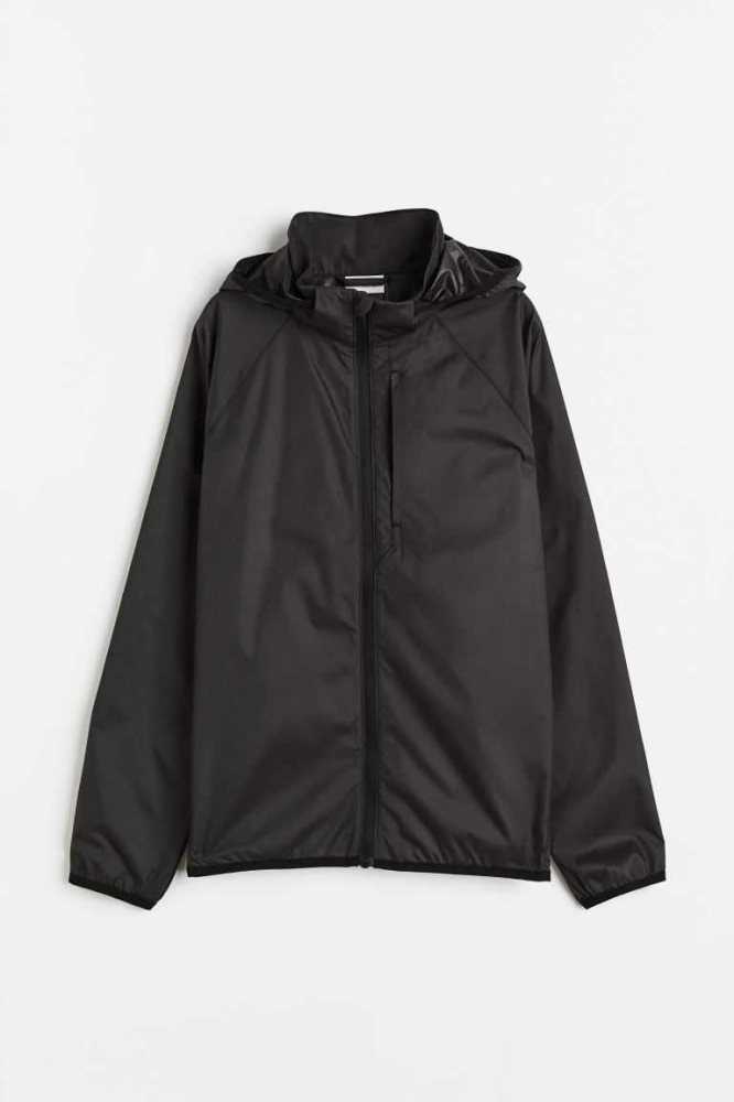 H&M Windbreaker Oberbekleidung Kinder Schwarz | 1365-QDFJB