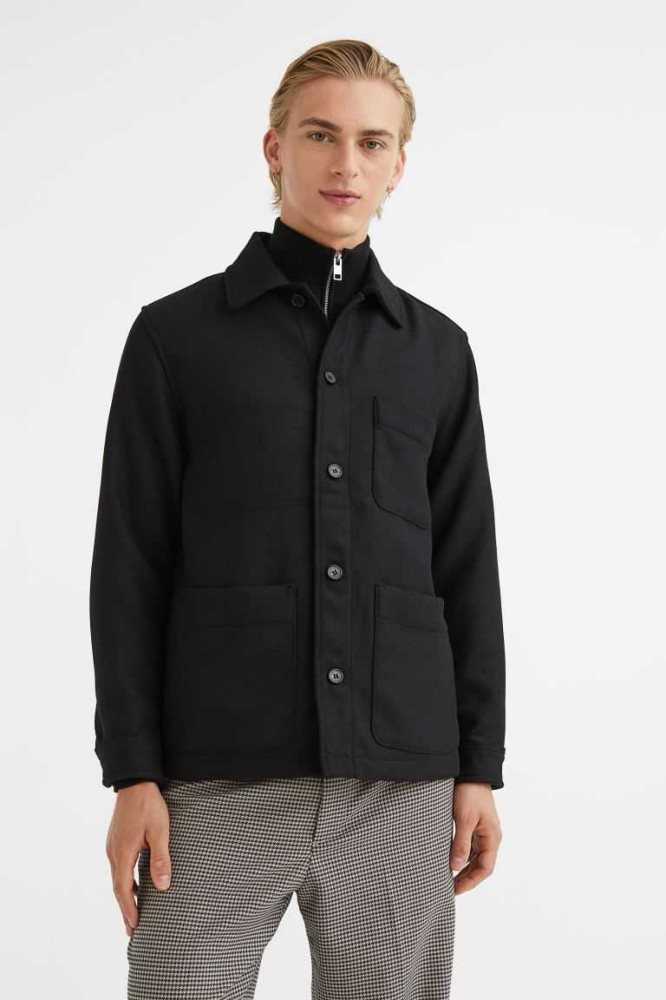 H&M Wolle-blend Jacke Herren Dunkelbraun | 1753-LCVIQ