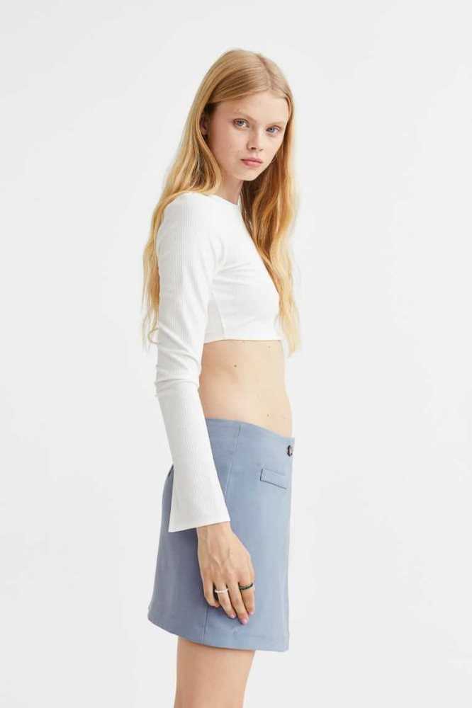 H&M Wrapover Mini Röcke Damen Blau | 1728-CVFUR