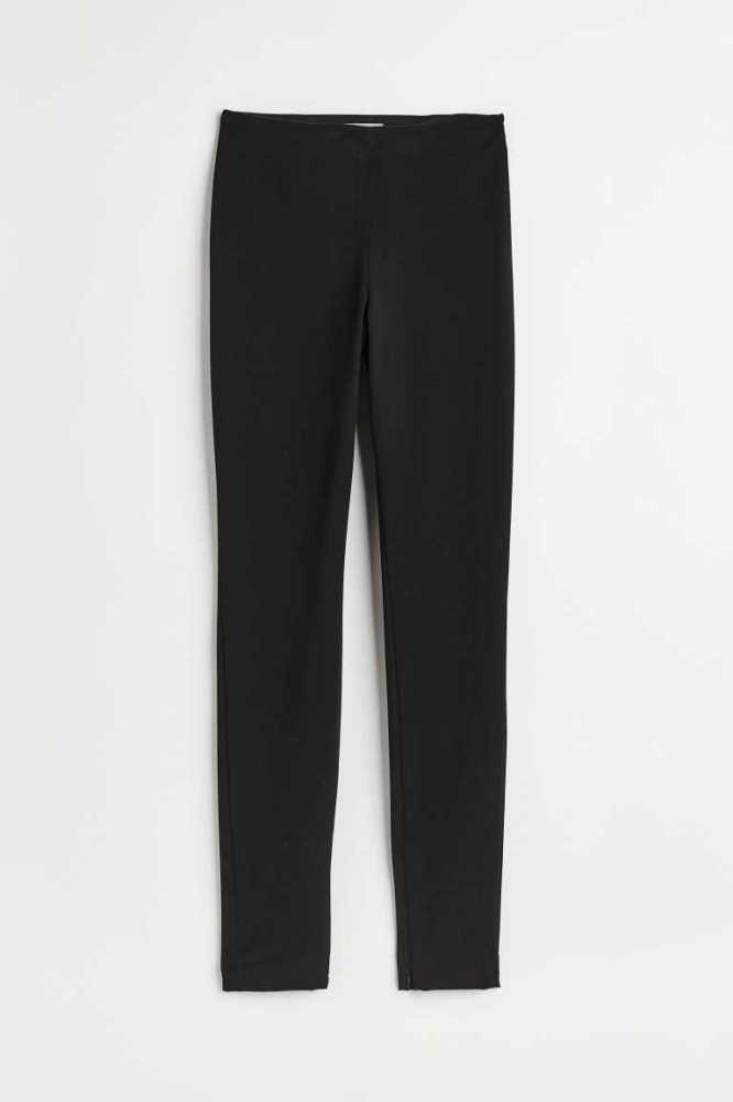 H&M Zip-hem Hose Damen Dunkelgrau | 1450-FQRXV